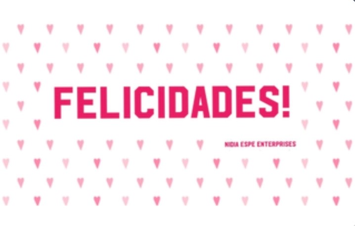 FELICIDADES!