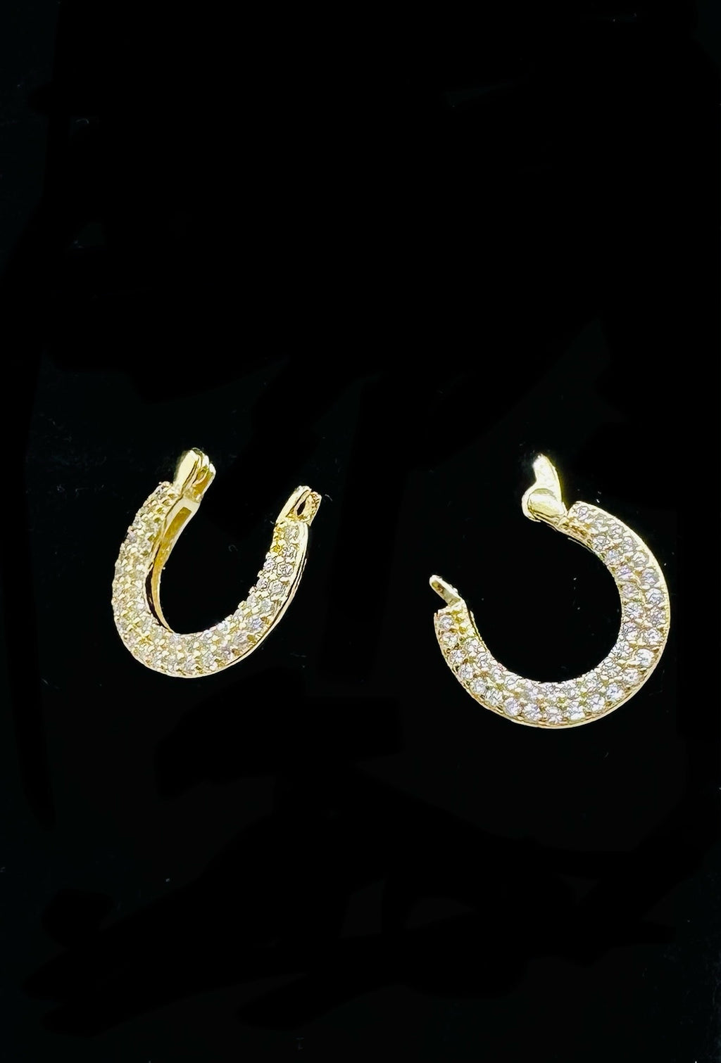 DP-286 Junior Jewels Kids Small gold plated sterling silver hoop 925 with shiny stones