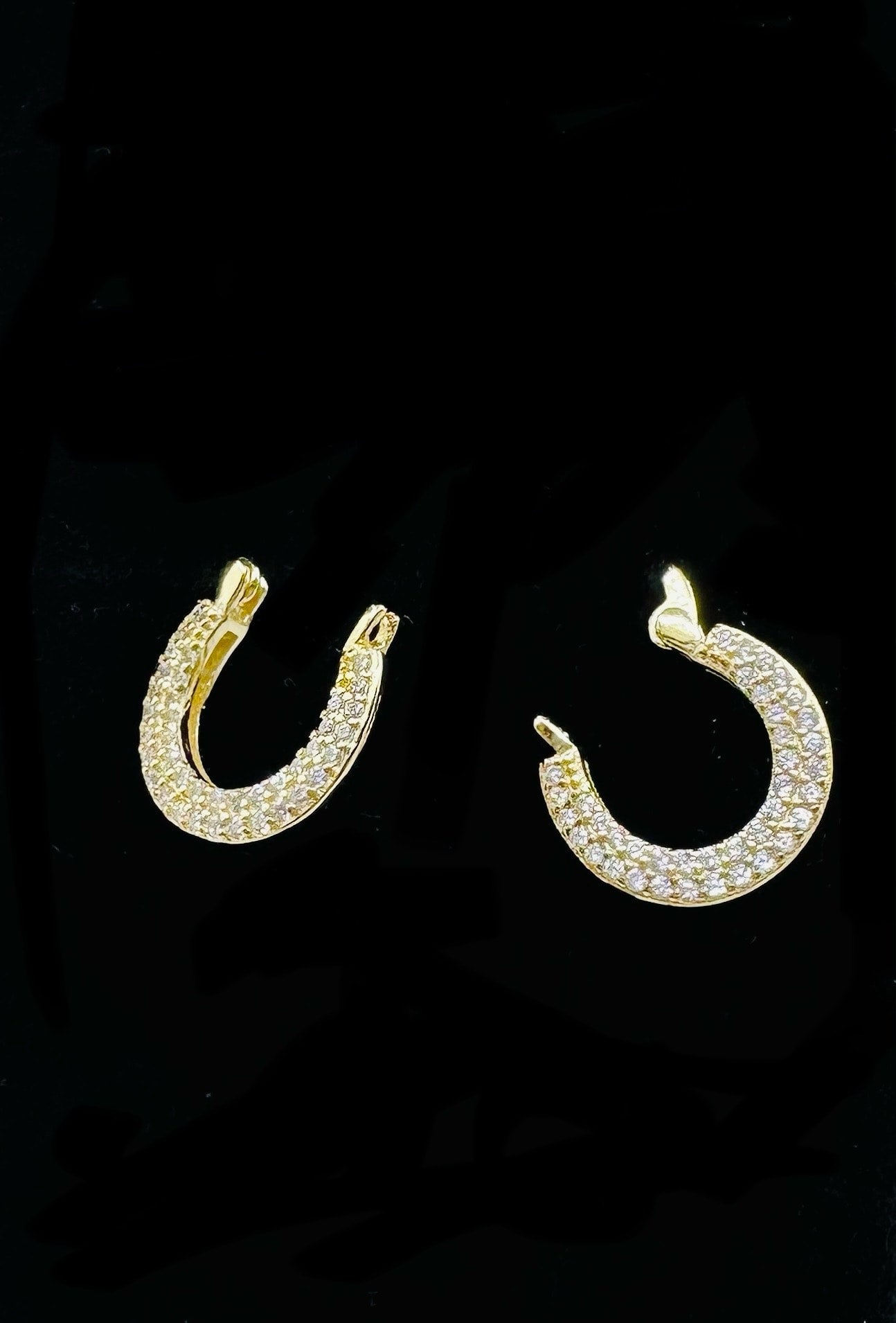 DP-286 Junior Jewels Kids Small gold plated sterling silver hoop 925 with shiny stones