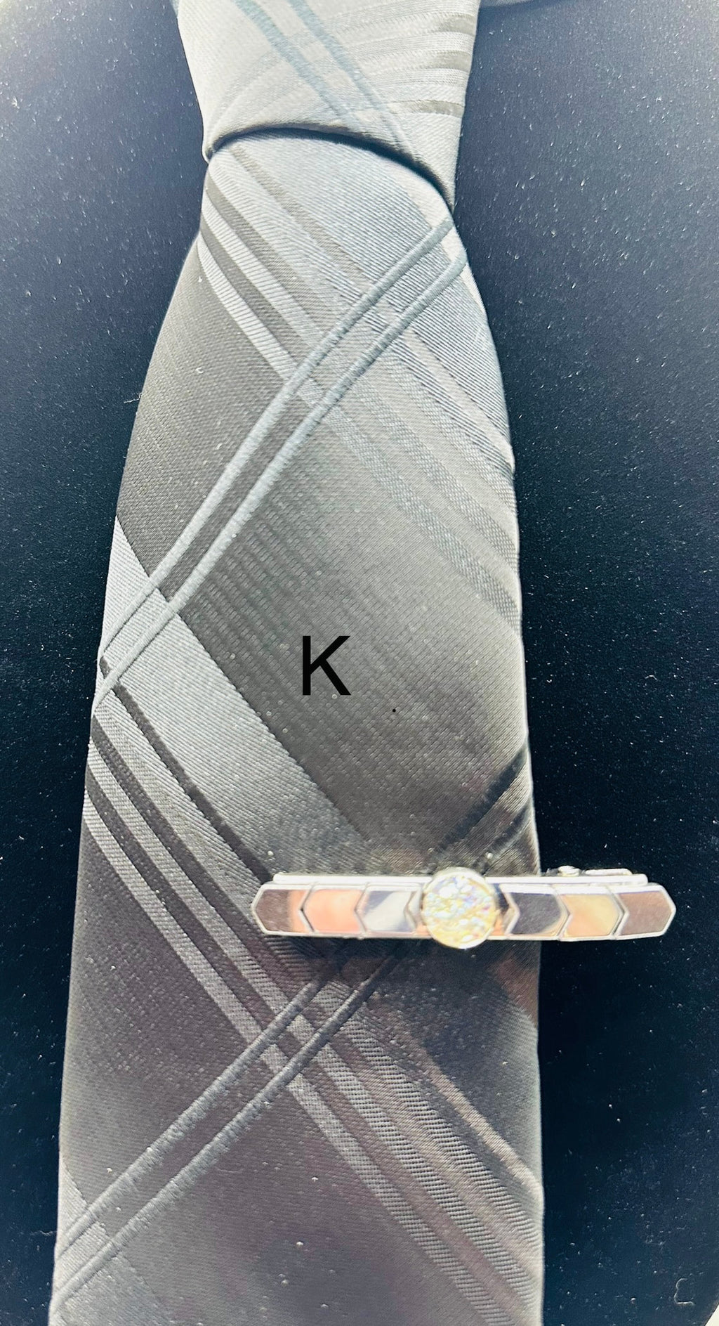 DP-275 MEN TIE CLIPS | GOLD, SILVER, BRONZE, BLACK BEADS AND SHINY STONES