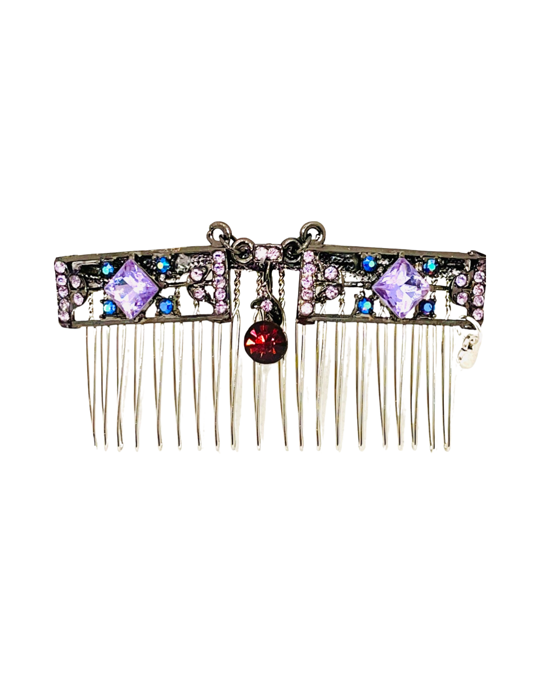 DP-243 MARVELOUS | PINK, RED AND BLUES STONES IN BLACK METAL