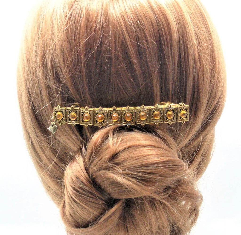 DP-195 CITRINA |GOLD METAL WITH  CITRINE BEADS