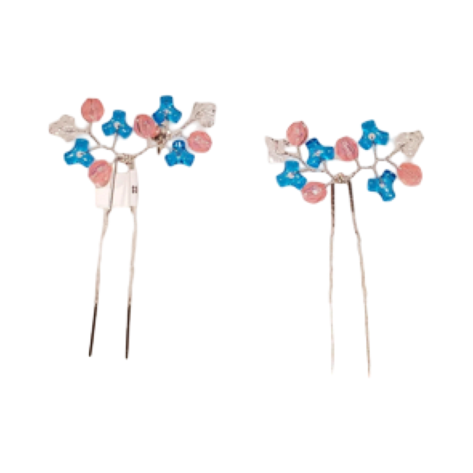 DP-36  VIÑA/PINK-BLUE-CLEAR PLASTIC BEADS