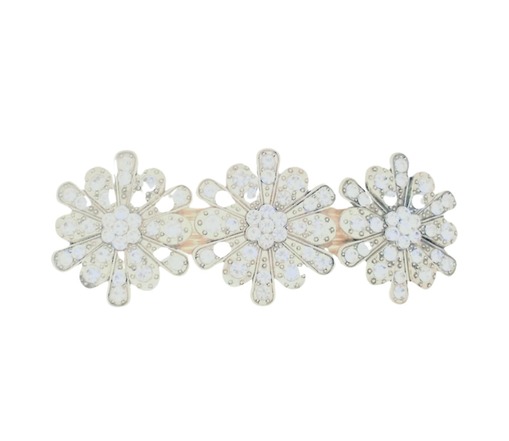 DP-208  DIAMONDS 2 | METAL FLOWERS W/GLASS DIAMONDS