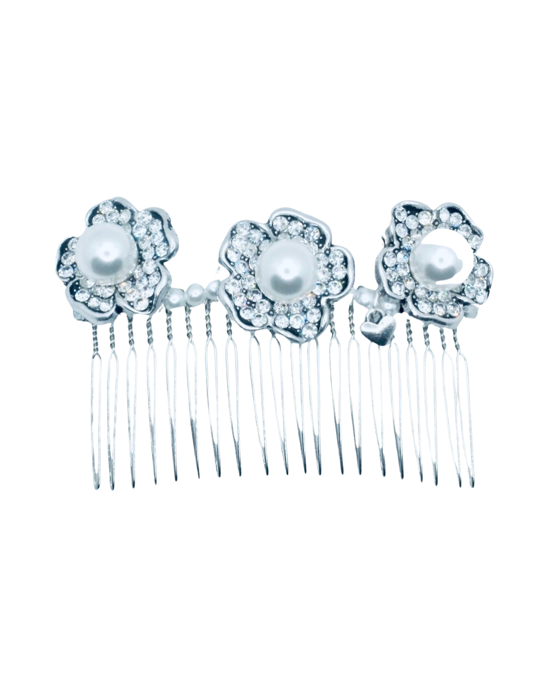 DP-230 PRISTINE | FLOWER SLIDERS WITH DIAMONDS AND A PEARL