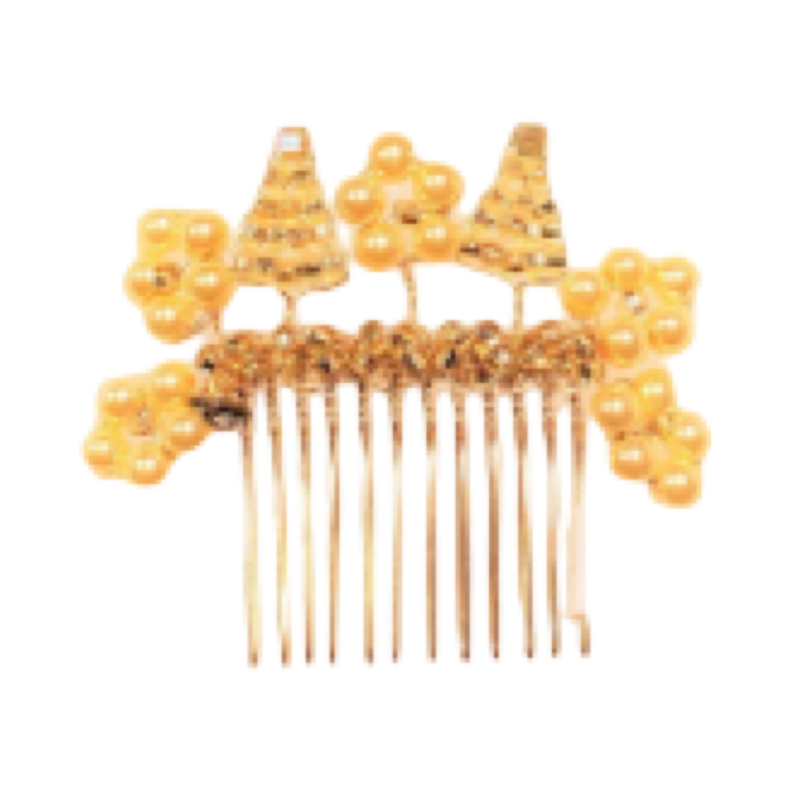 DP-26  FLORENCE/YELLOW GLASS PEARLS-GOLD GLASS BEADS-EXCLUSIVE