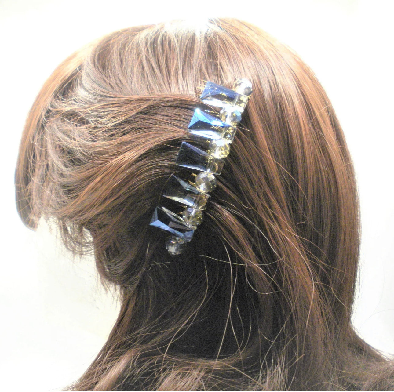 DP-199  MEGA | BLUE GLASS STONES WITH BLUE ROUND BEADS