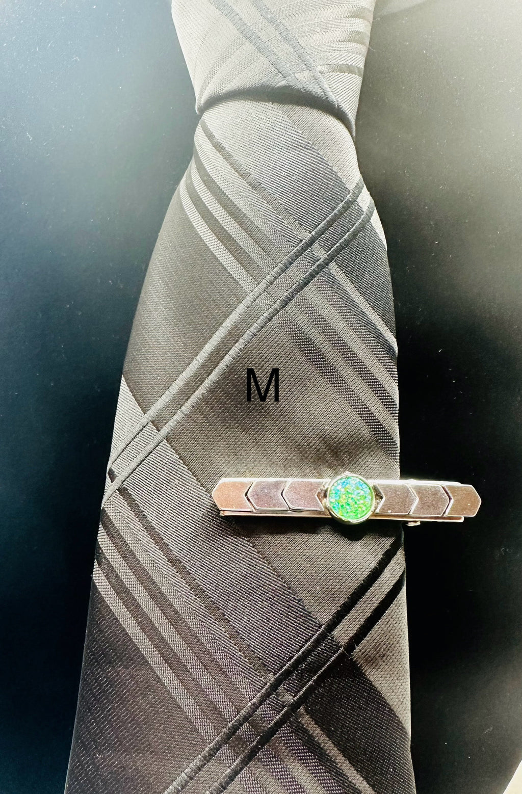 DP-275 MEN TIE CLIPS | GOLD, SILVER, BRONZE, BLACK BEADS AND SHINY STONES