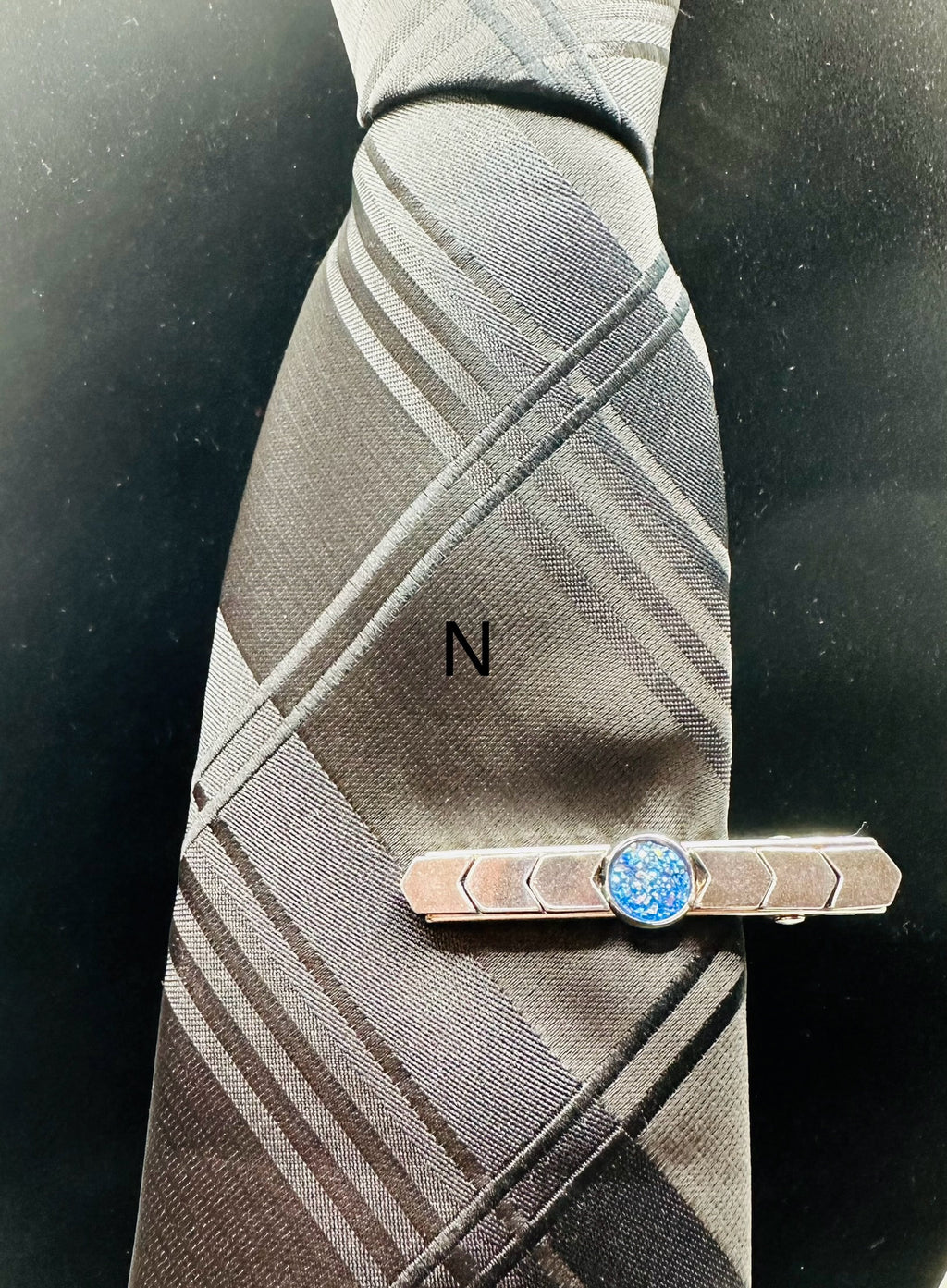 DP-275 MEN TIE CLIPS | GOLD, SILVER, BRONZE, BLACK BEADS AND SHINY STONES