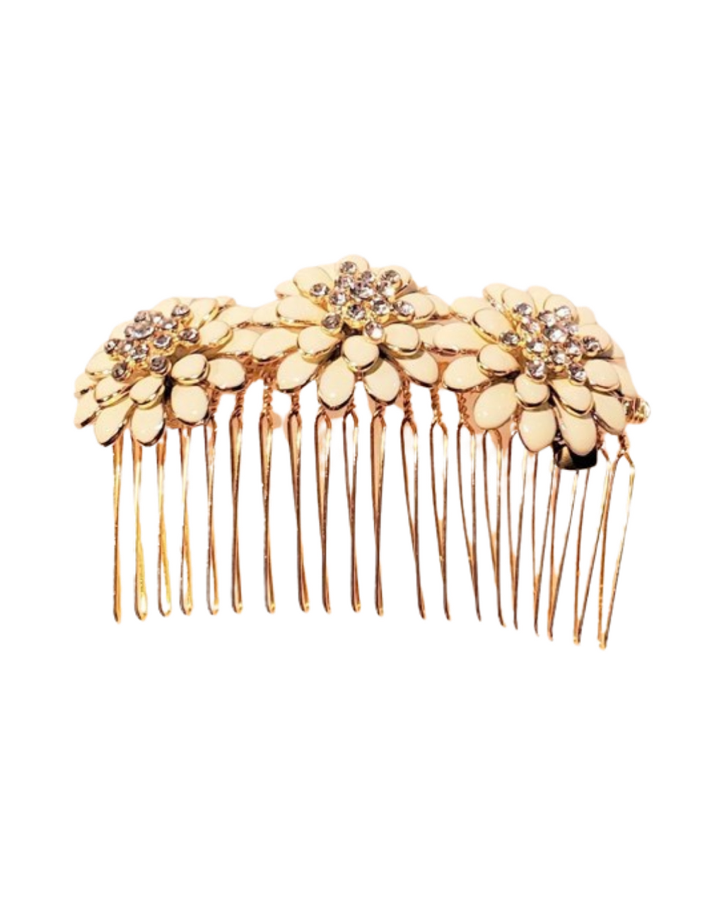 DP-128    DAISIES/OFF WHITE PETALS W/GLASS DIAMONDS