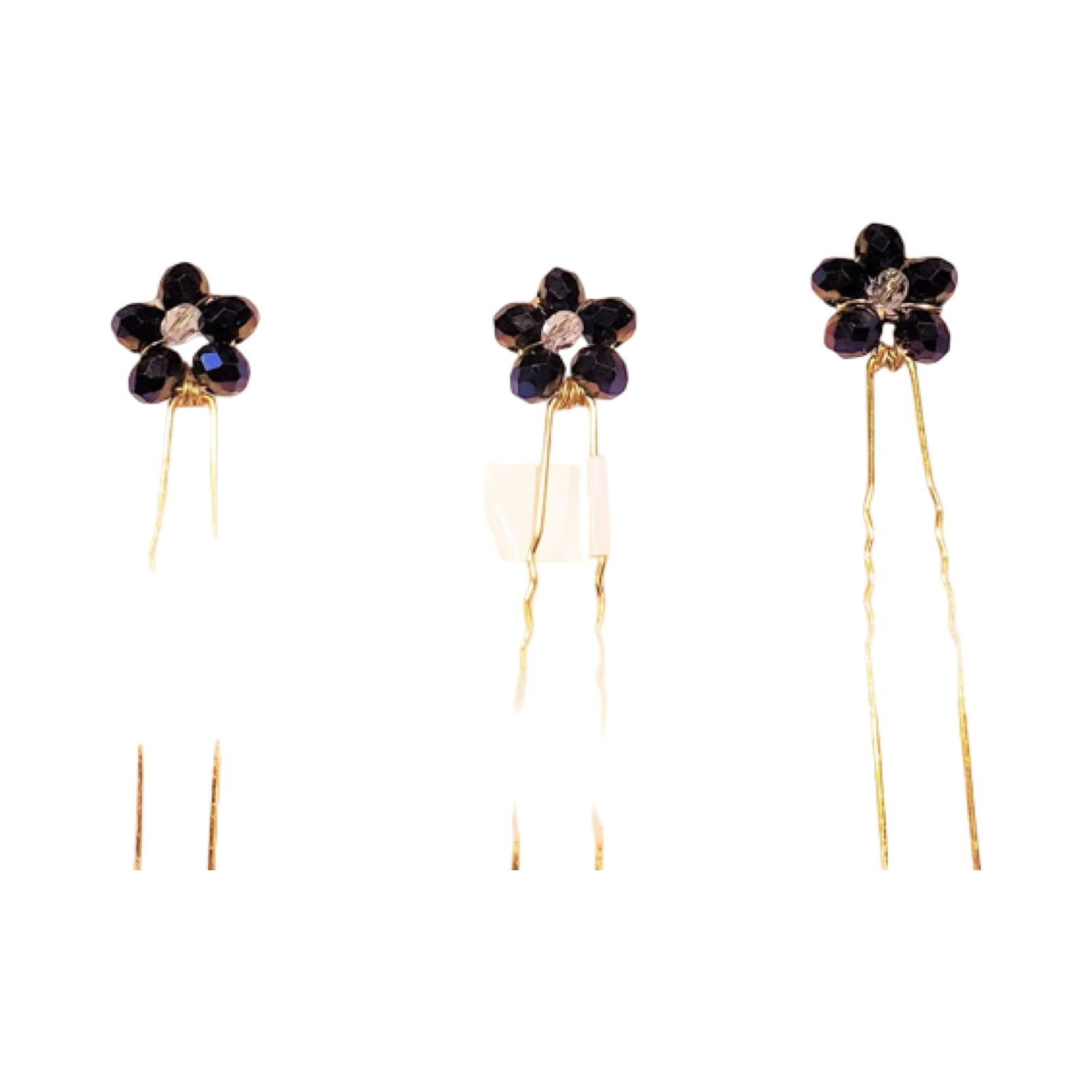 DP-35  BOUQUET/PURPLE GLASS AND CLEAR BEADS