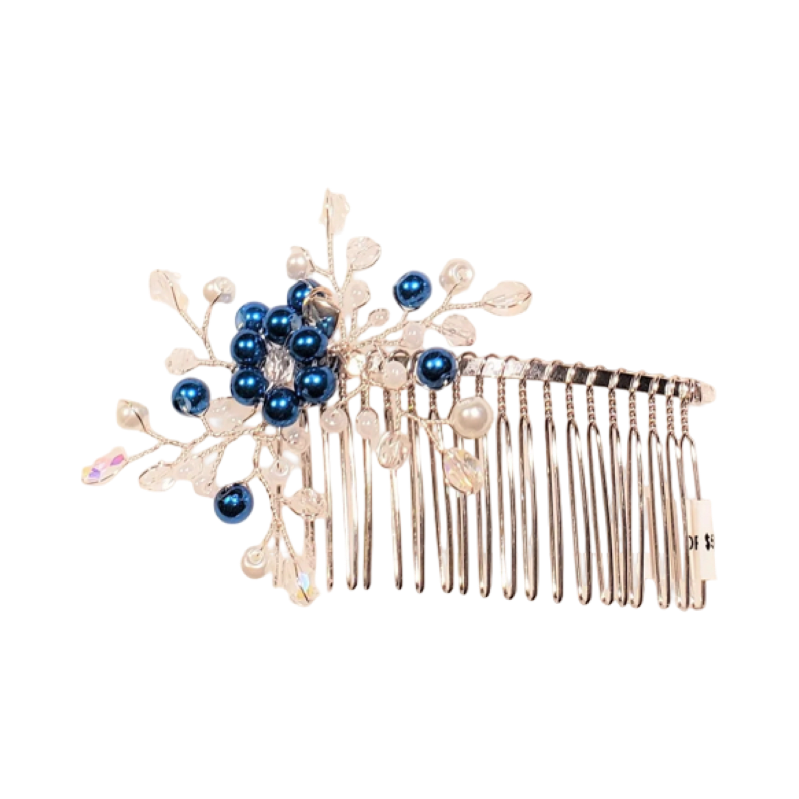 DP-50   SNOW/GLASS ROYAL BLUE PEARLS-WHITE PEARLS-CLEAR GLASS BEADS-WHITE GLASS