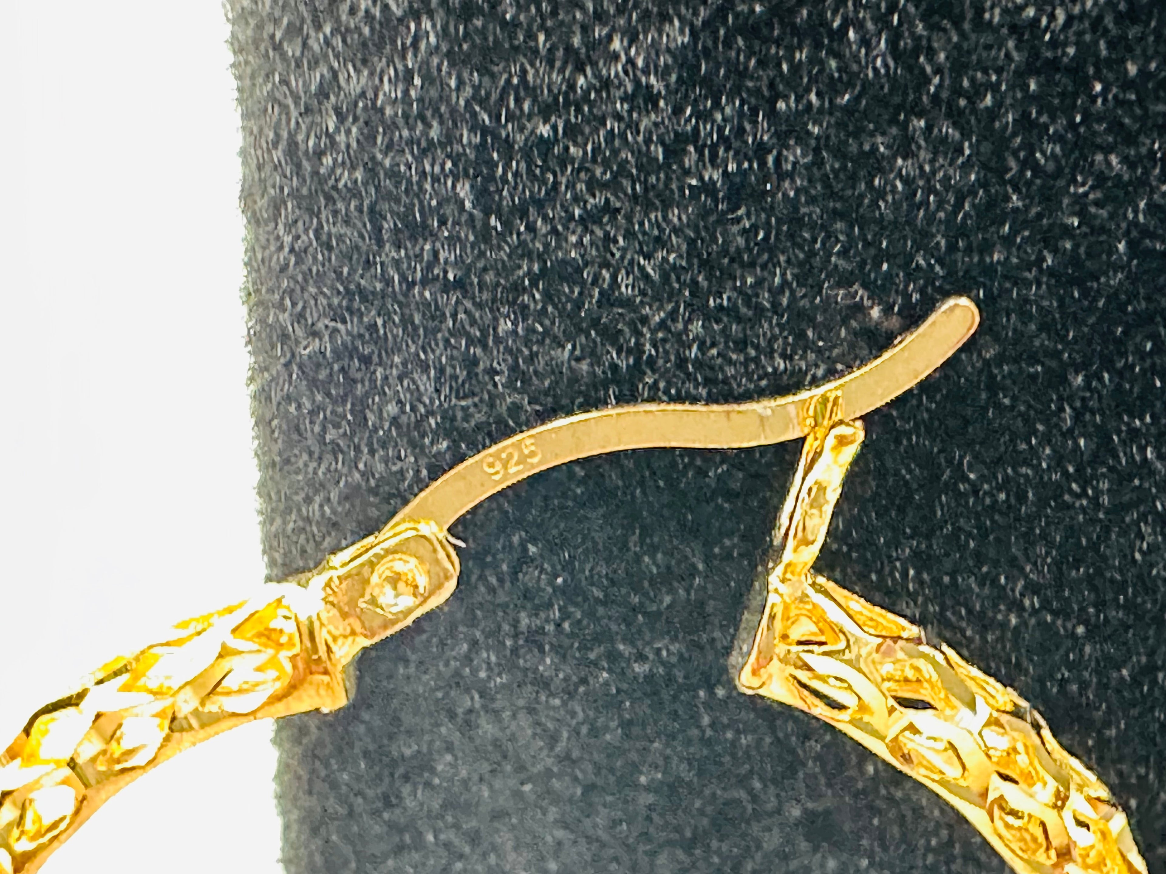 DP-265   Diamond Cut Hoops Earrings 925