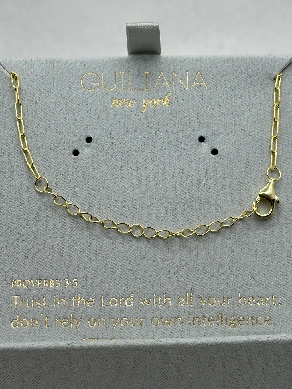 DP-280  18” GUILIANA Cross Necklace Gold plated sterling silver 925