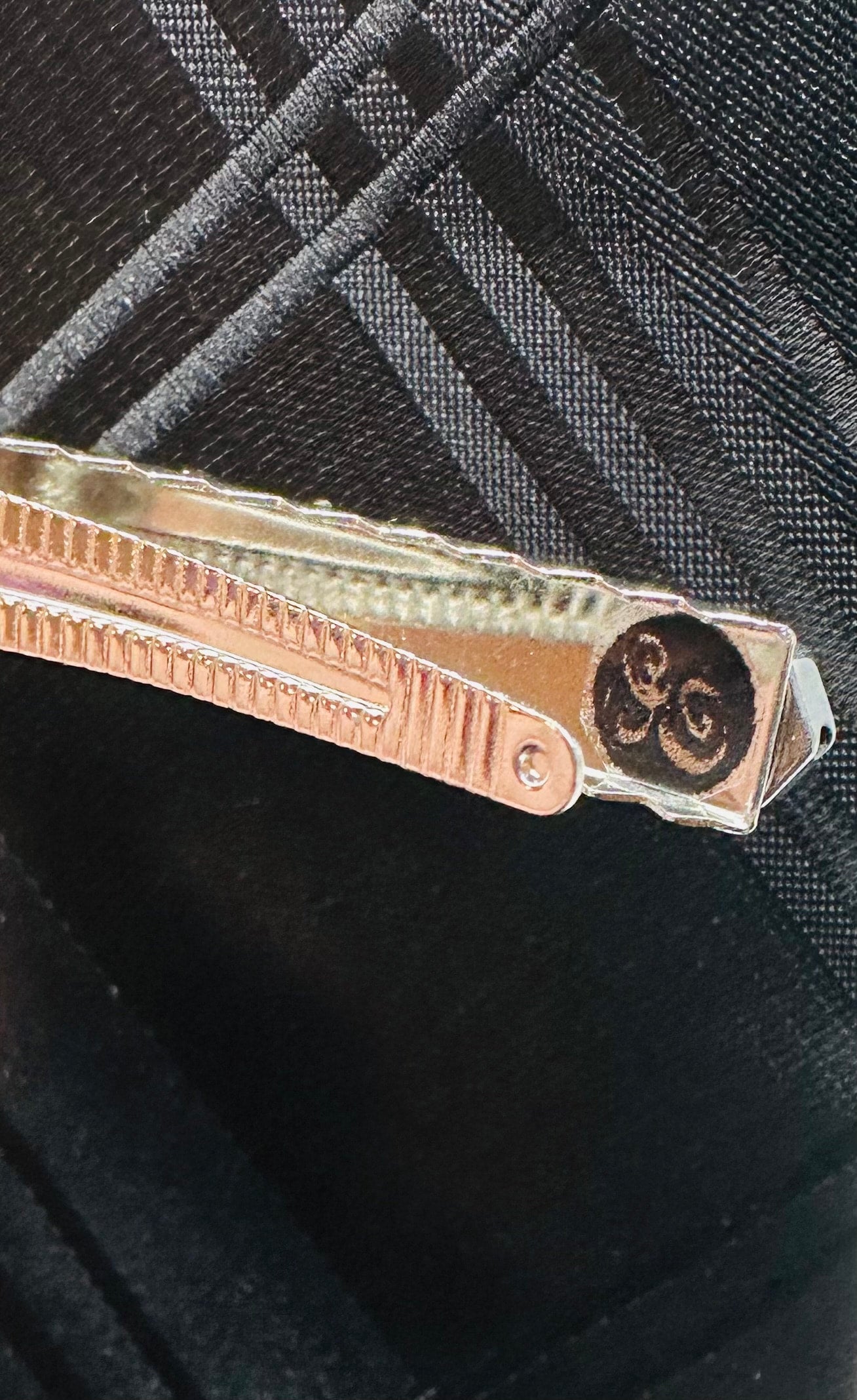 DP-275 MEN TIE CLIPS | GOLD, SILVER, BRONZE, BLACK BEADS AND SHINY STONES