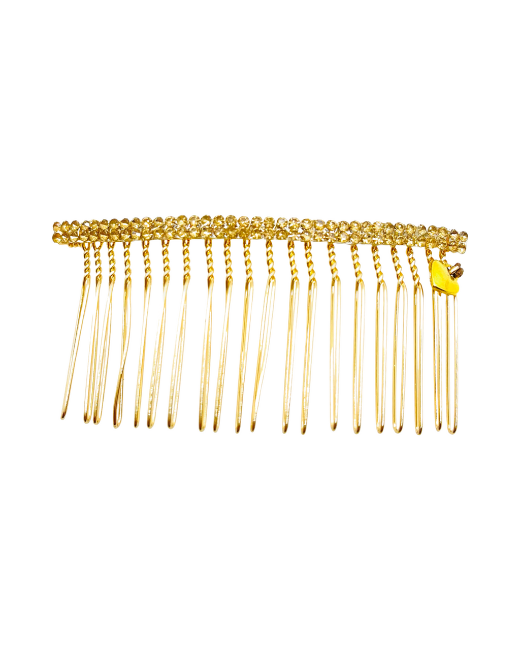 DP-248 DELICATE NOVA | TWO LINES OF TINY BROWN GLASS DIAMONDS IN GOLD METAL