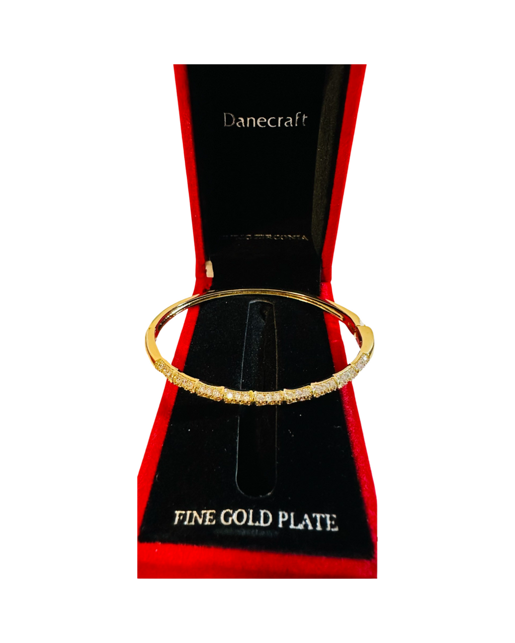 DP-293 Danecraft Fine Gold Plate Cubic Zirconia Bangle