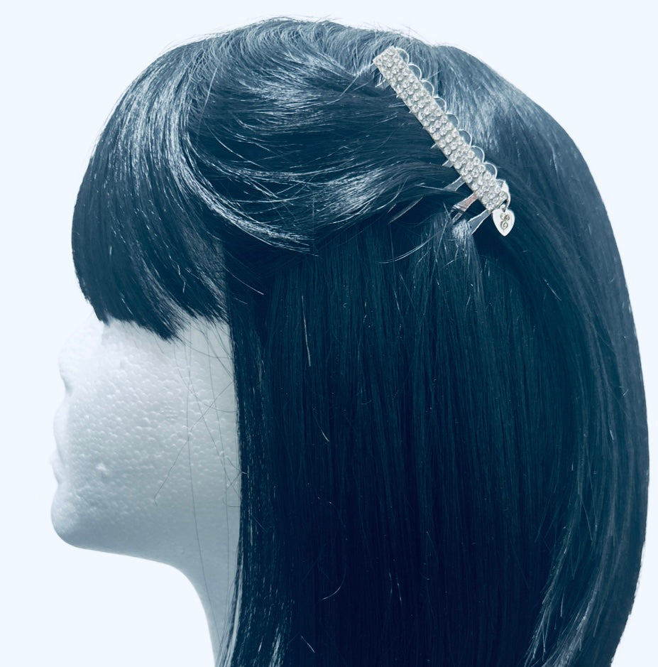 DP-327 TYRA/ A MEDIUM HAIRCOMB AND A TIE CLIP WITH CRYSTAL GLASS DIAMOND “MADE IN PANAMA”