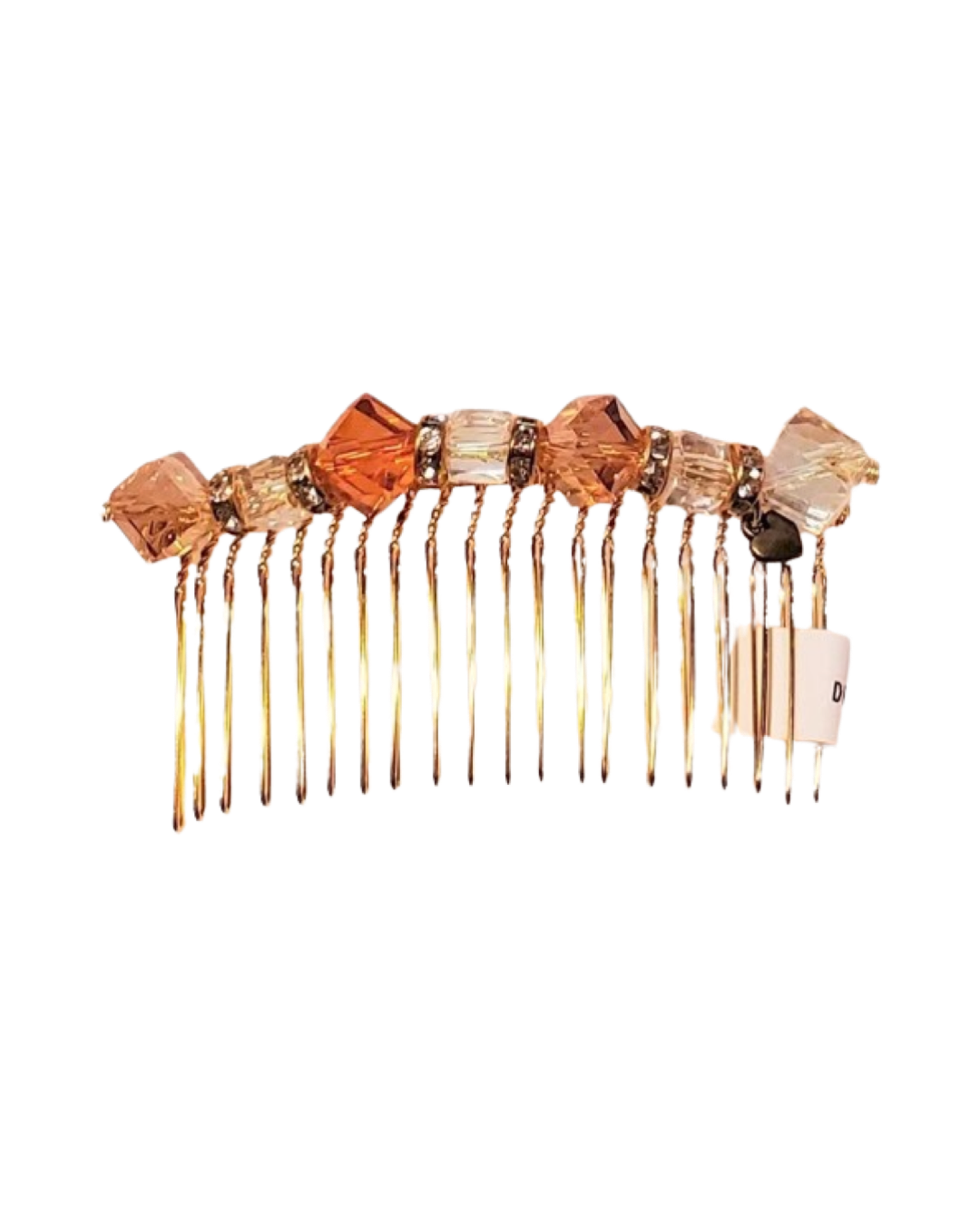 DP-110  SUNRISE/ ORANGE- CLEAR-GLASS BEADS WITH/GLASS DIAMONDS