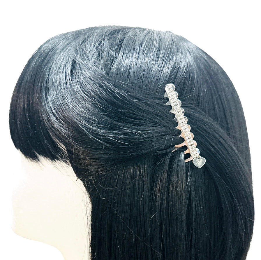 DP-328 TYRA 2/ A MEDIUM HAIRCOMB AND A TIE CLIP WITH CRYSTAL GLASS DIAMOND “MADE IN PANAMA”