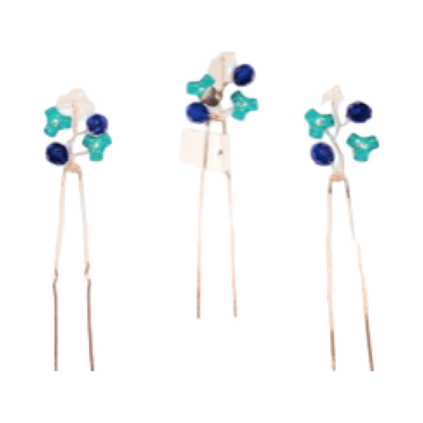 DP-54  VIÑAS/BLUE-GREEN-CLEAR PLASTIC BEADS