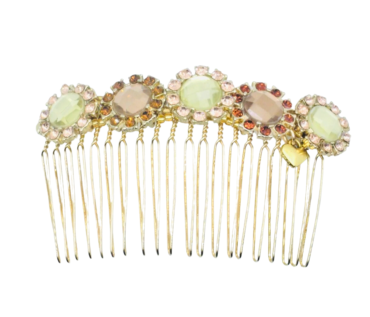 DP-228  ACACIA | LIGHT GREEN, PINK, RED AND BROWN STONES IN GOLD METAL