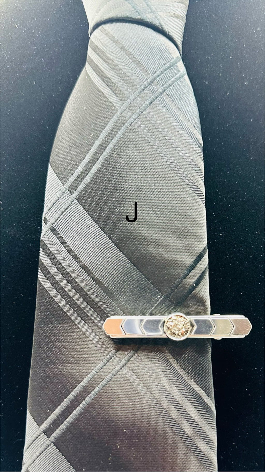 DP-275 MEN TIE CLIPS | GOLD, SILVER, BRONZE, BLACK BEADS AND SHINY STONES