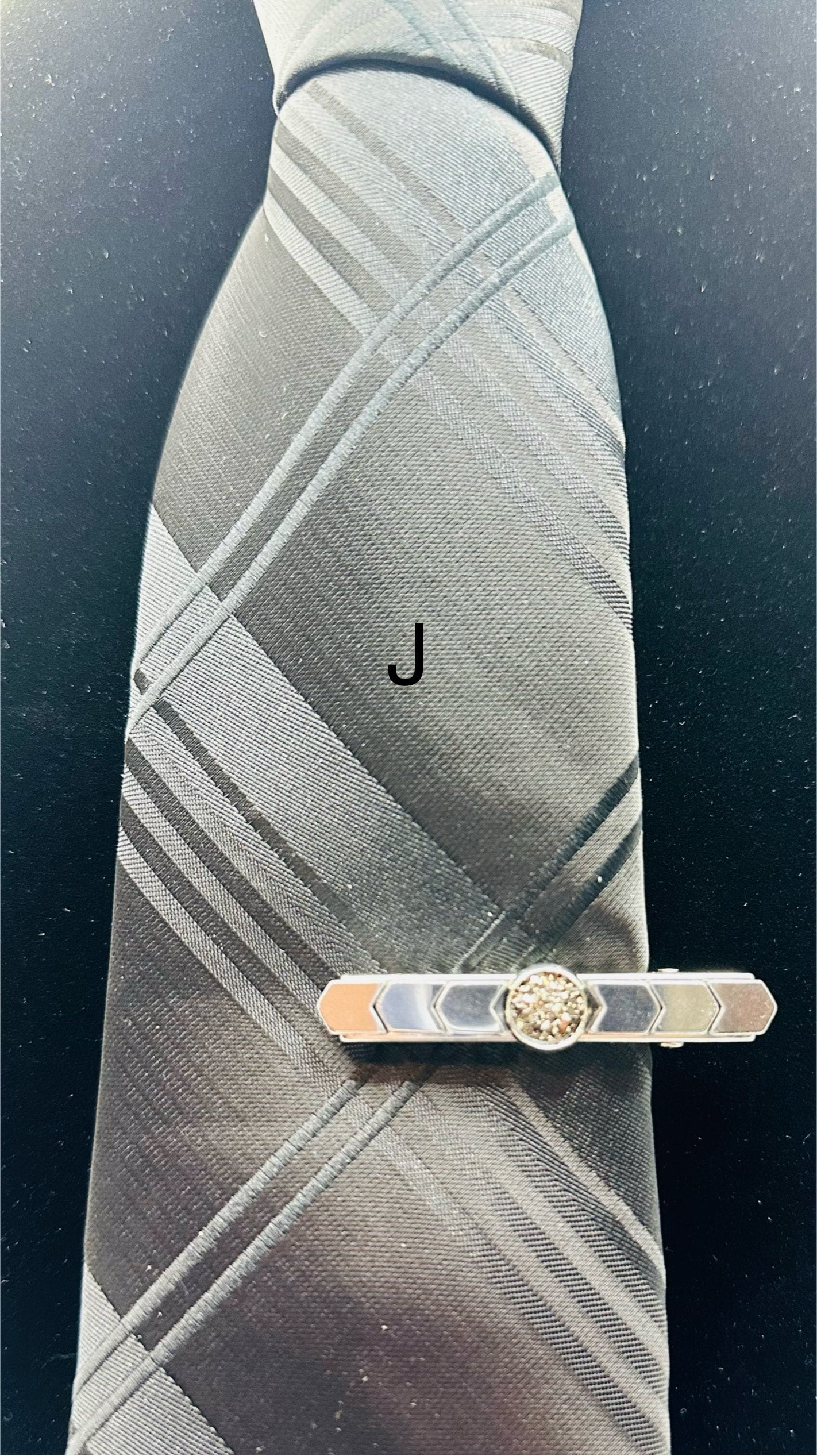 DP-275 MEN TIE CLIPS | GOLD, SILVER, BRONZE, BLACK BEADS AND SHINY STONES