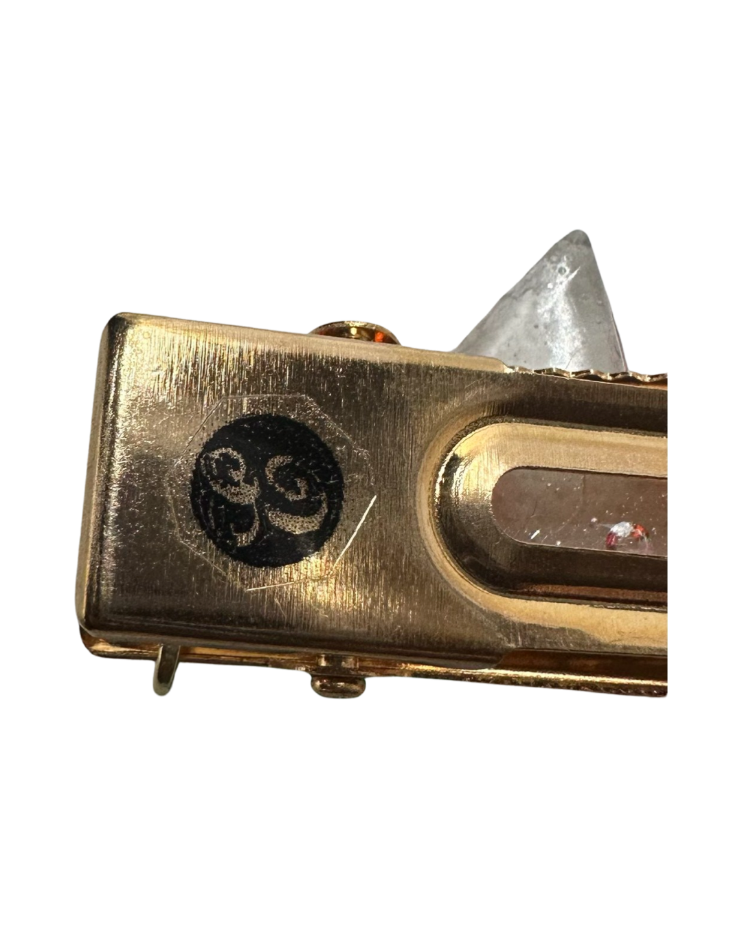 DP-270 FUN CLIPS | WITH COLORFUL BEADS GLITTER, BUTTERFLIES AND MADE WITH RESIN IN GOLD METAL