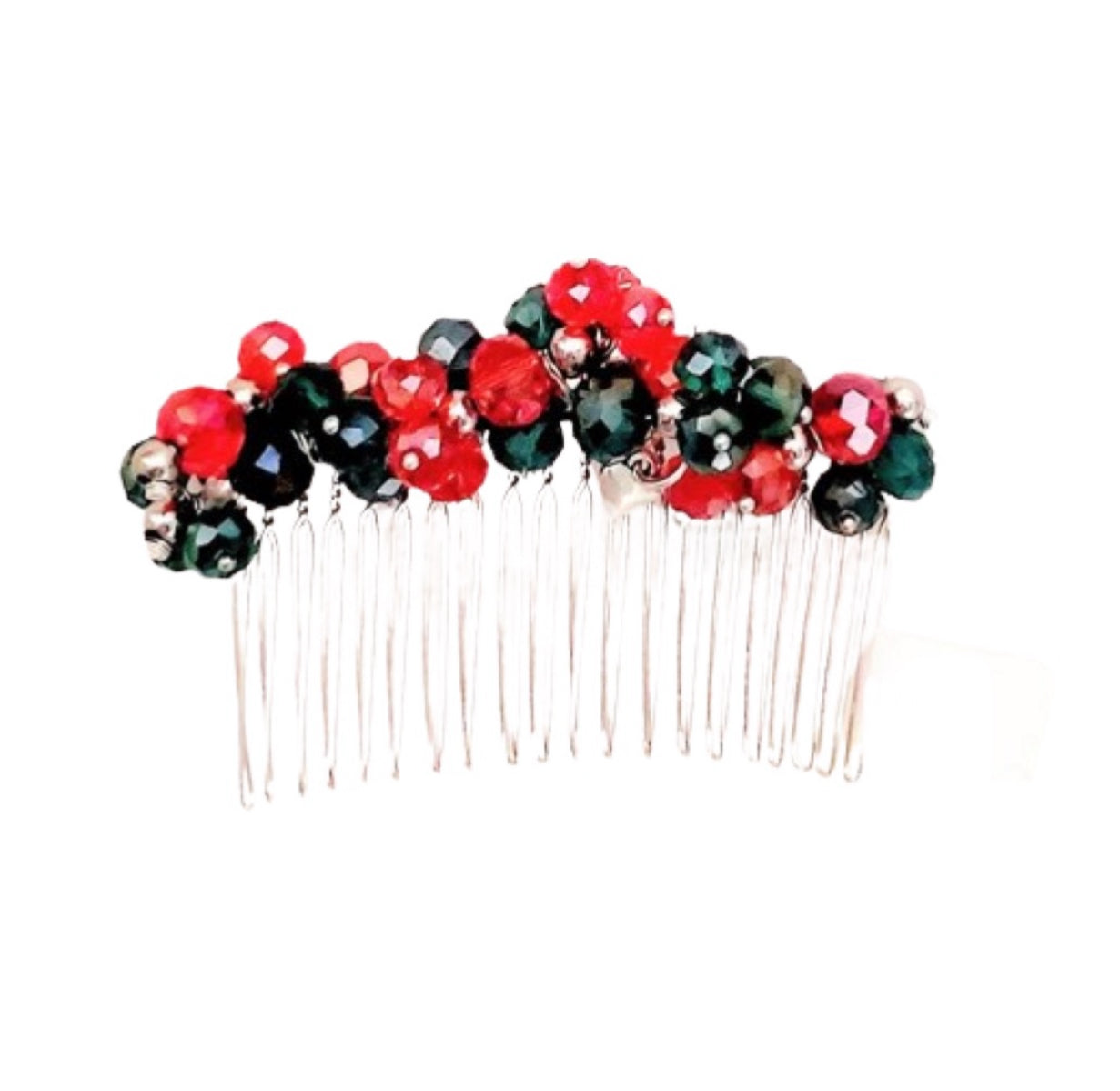 DP-168  MERRY/ RED AND GREEN GLASS BEADS