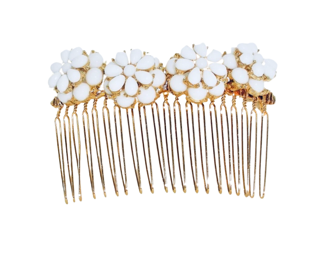 DP-224  AVIVA | WHITE GLASSY FLOWERS