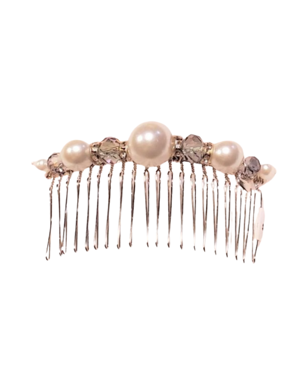 DP-113  BELLEZA/ GLASS PEARL-PURPLE GLASS BEADS-W/GLASS DIAMONDS