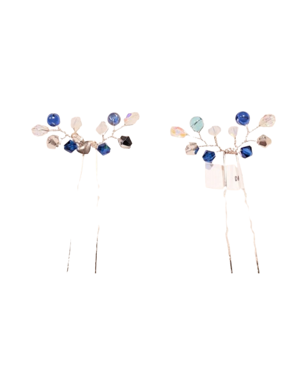 DP-65  VIÑA/GLASS BLUE BEADS-CLEAR BEADS-TRANSPARENT BLUE BEADS