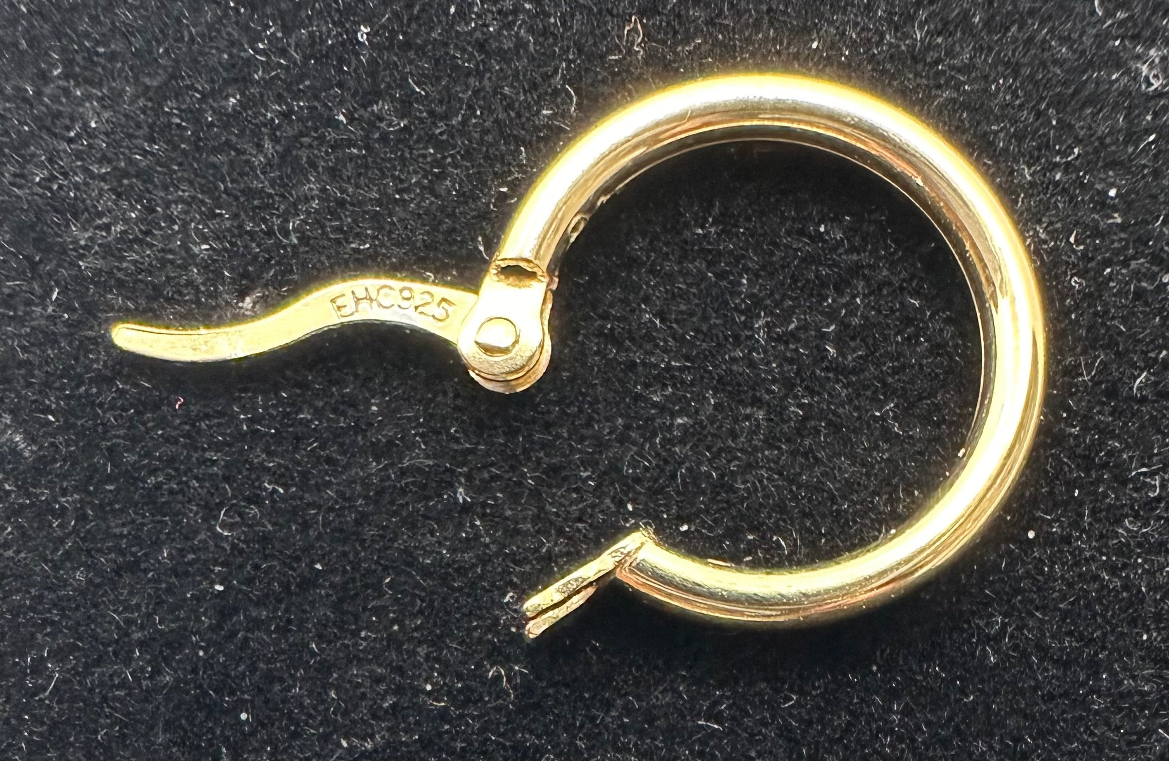 DP-285 Harper Grace gold plated sterling silver stud and hoop earrings 925