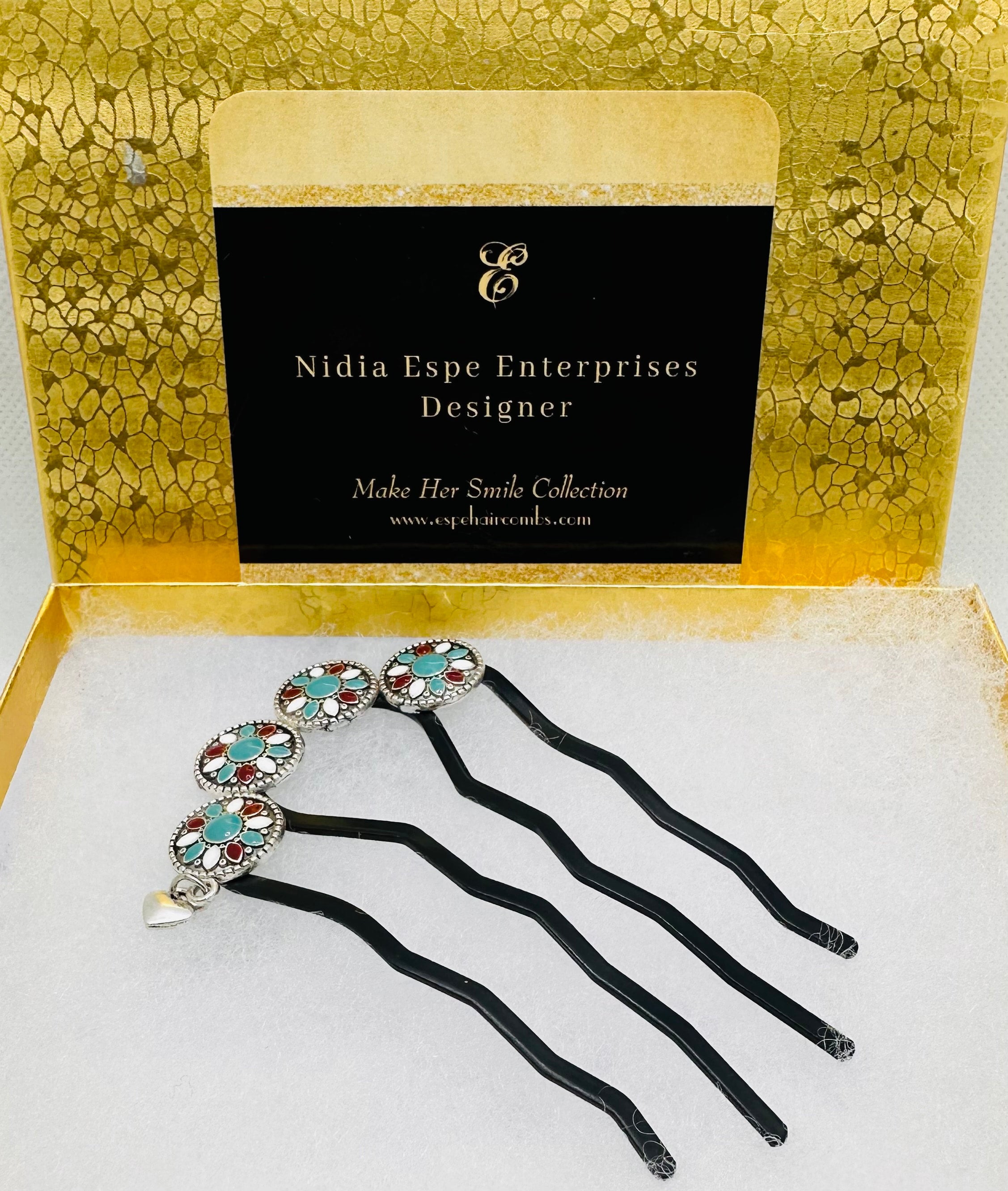 DP-312 DAKOTA | RED, WHITE AND LIGHT BLUE STONES IN SILVER METAL BEADS