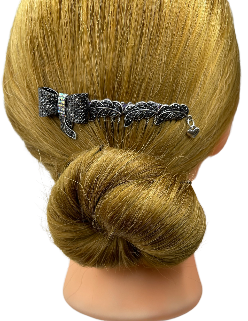 DP-245 LYRA | BLACK AND COLORFUL STONES IN A BLACK AND SILVER METAL