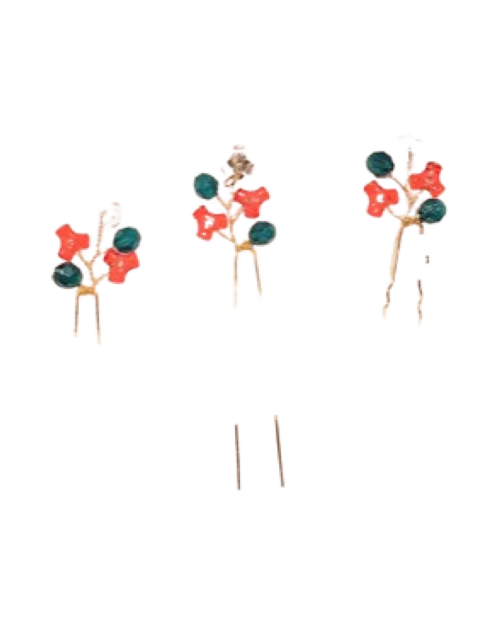 DP-68   VIÑA//RED-GREEN-CLEAR-PLASTIC BEADS