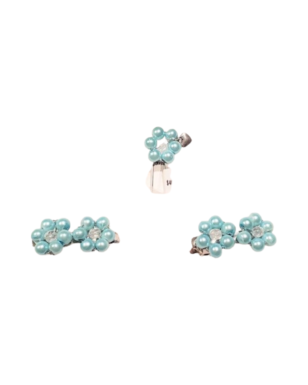 DP-76  RETOÑO /MOTHER-DAUGHTER CHOICE/ GLASS BABY BLUE PEARLS-GLASS BEADS.”EXCLUSIVE”