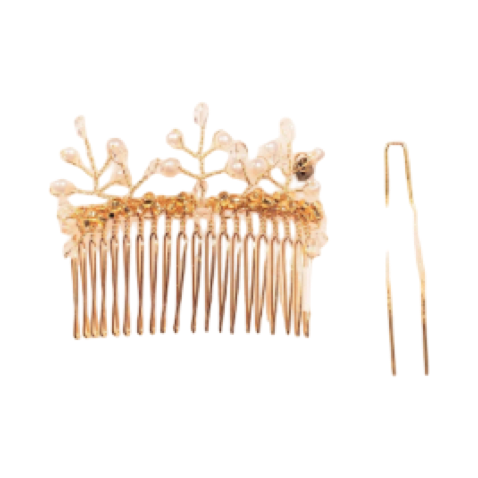 DP-12  DOCE PUERTAS/ WHITE GLASS PEARLS-CLEAR GLASS-GOLD GLASS BEADS