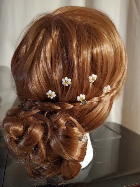 DP-72  PRECIOUS 3 / WHITE GLASS BEADS-GOLDEN GLASS BEADS-GOLD