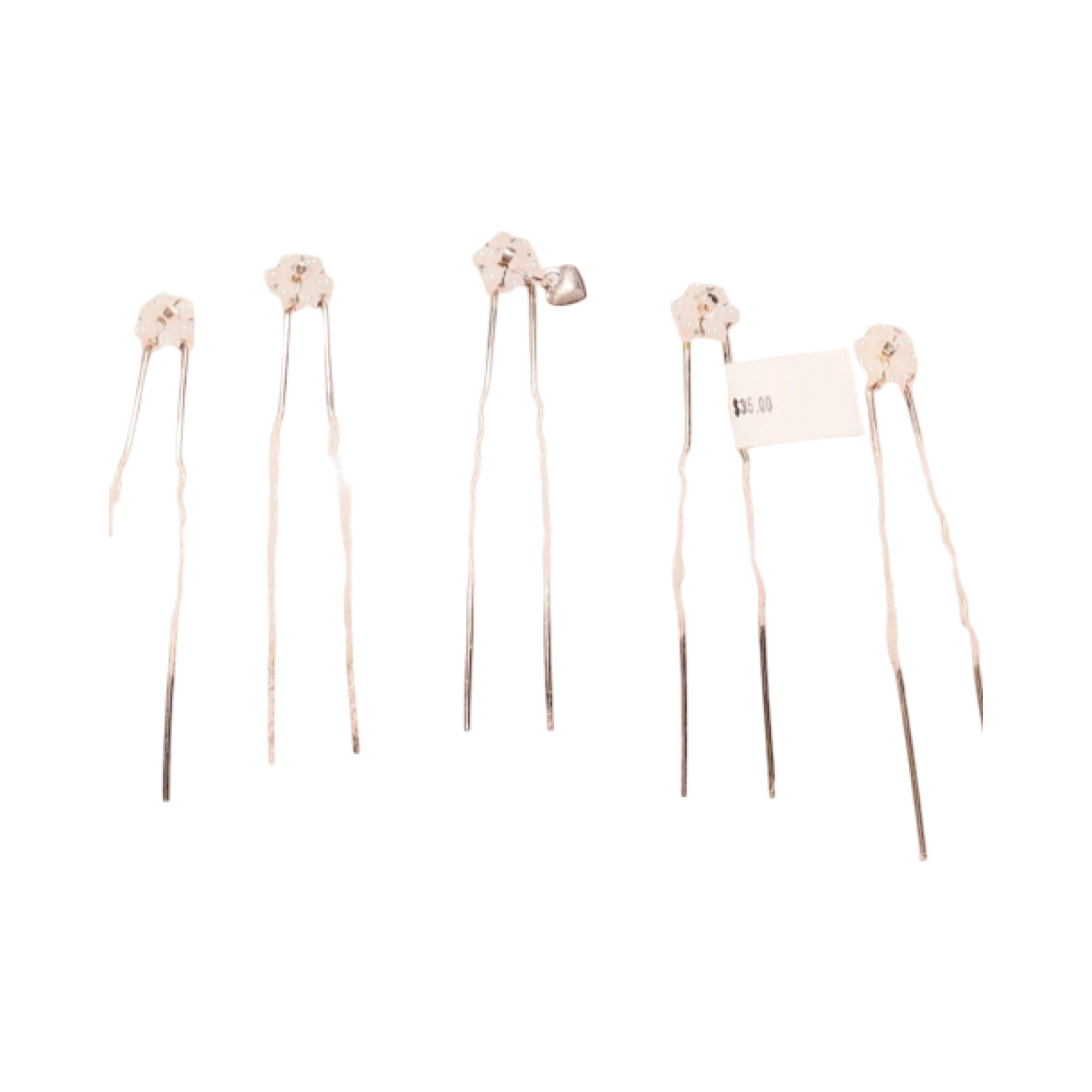 DP-63  PRECIOUS 1 / WHITE GLASS BEADS-CLEAR GLASS BEADS-SILVER METAL