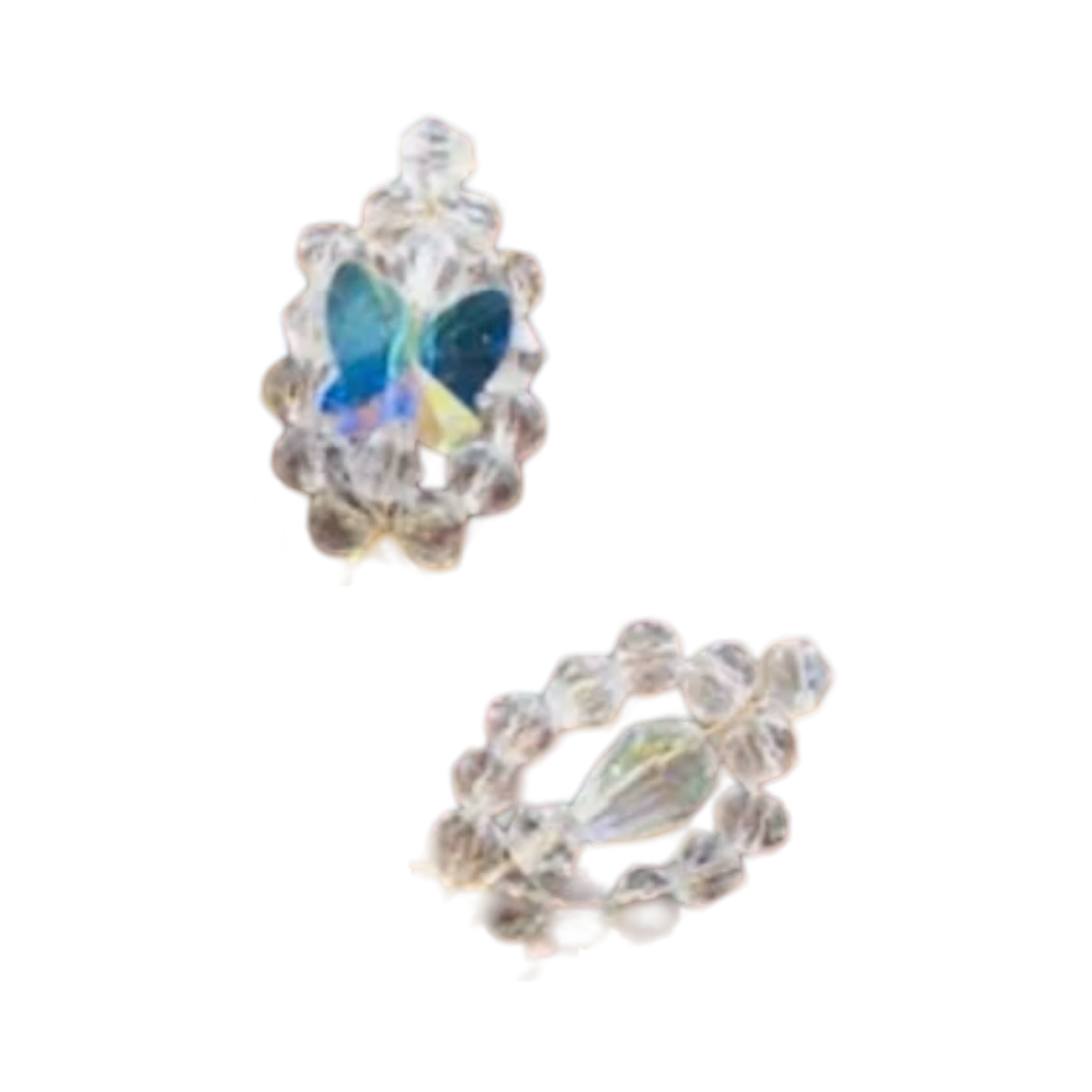 DP-235B INSPIRATON 2 | GLASS BEADS WITH A CRYSTAL BUTTERFLY