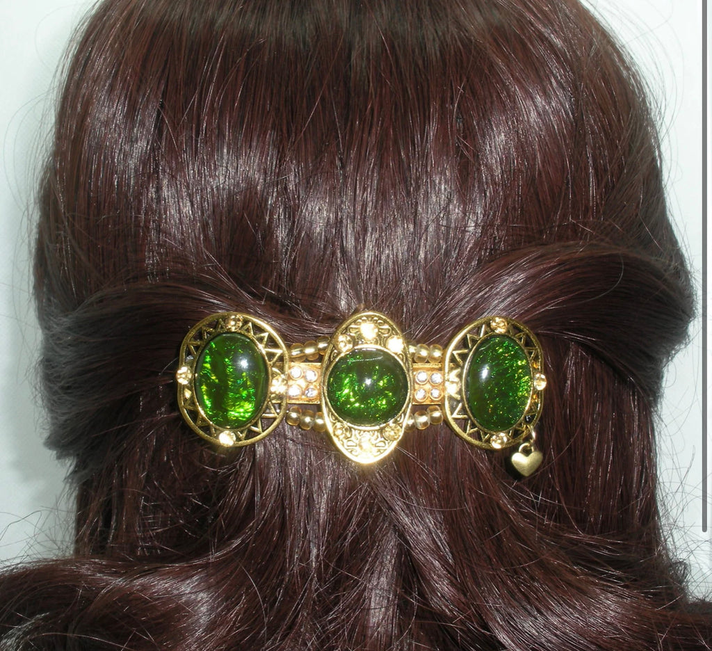 DP-196 GOLDEN  FOREST 2 | GREEN BEADS - GOLDEN BEADS - GOLDEN METAL