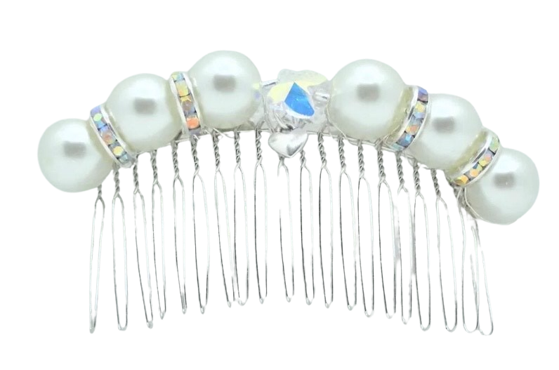 DP-192  COLORFUL BUTTERFLY| 14mm WHITE OFF PEARLS | CRYSTAL BUTTERFLY| COLORFUL BEADS