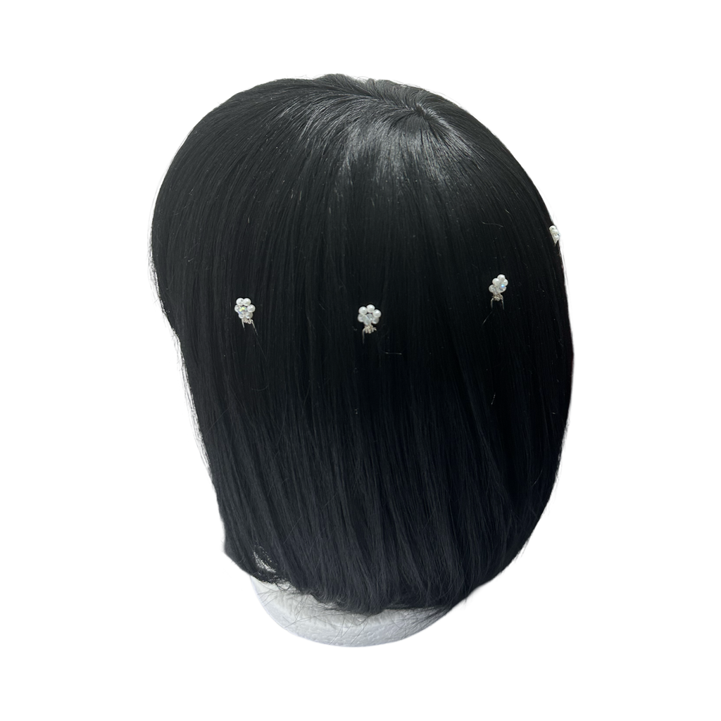 DP-329 TINY PRECIOUS/WHITE TINY PEARLS WITH A CLEAR MIDDLE BEAD “MADE IN PANAMA”