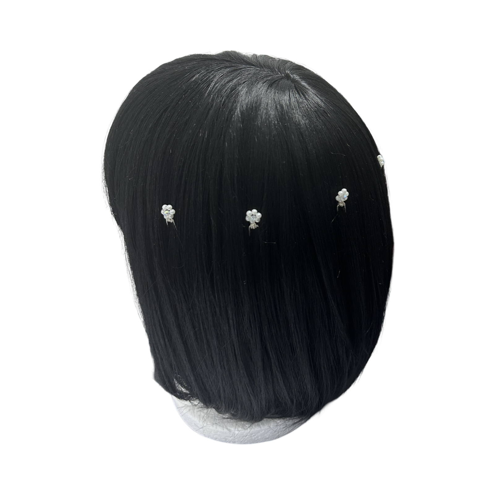 DP-329 TINY PRECIOUS/WHITE TINY PEARLS WITH A CLEAR MIDDLE BEAD “MADE IN PANAMA”