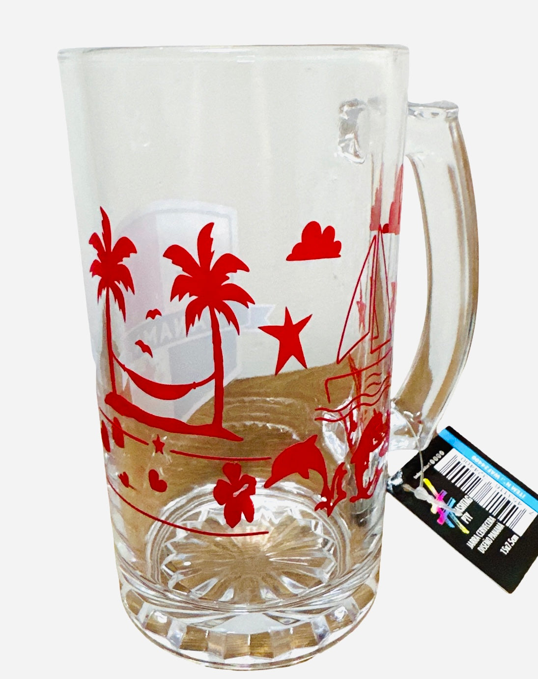 DP-330 PANAMÁ SOUVENIR/ STRONG GLASS PITCHERS WITH THE PANAMANIAM FLAG LOGO