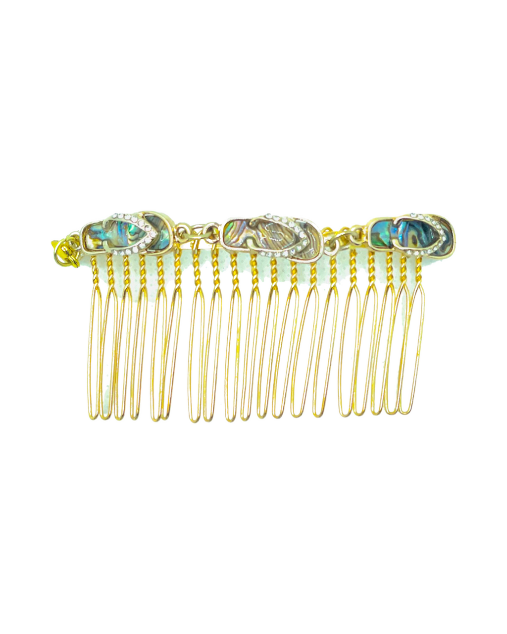 DP-249 PARADISE | THREE SANDALS BEADS WITH TINY GLASS DIAMONDS