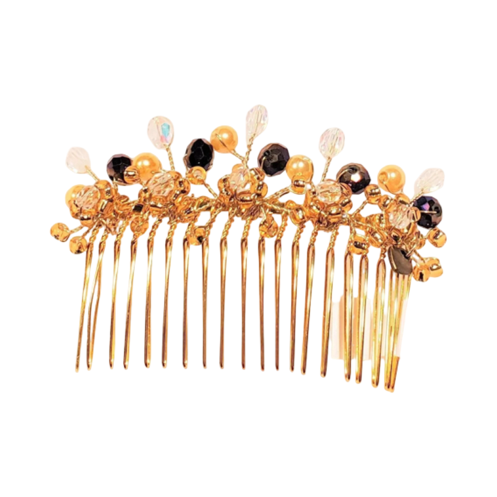 DP-53  CLARITY/PURPLE GLASS BEADS-YELLOW GLASS PEARLS-GOLDEN GLASS BEADS-CLEAR GLASS BEADS-EXCLUSIVE