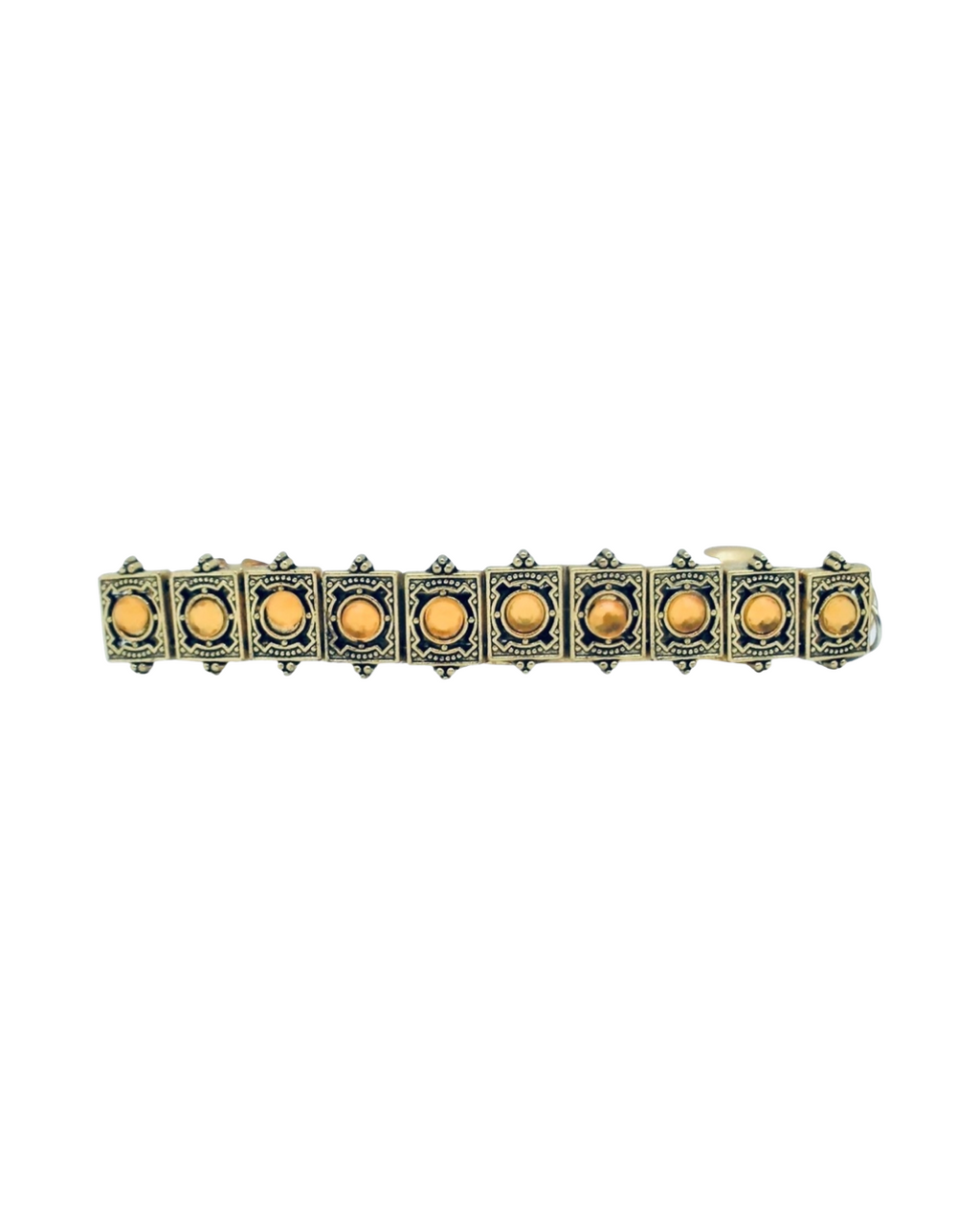 DP-195 CITRINA |GOLD METAL WITH  CITRINE BEADS